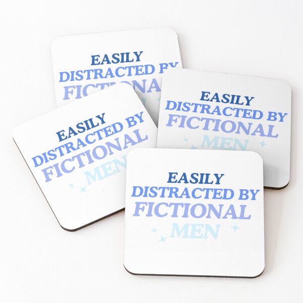Item preview, Easily Distracted by Fictional Men Blue designed and sold by Bookish Lovers.