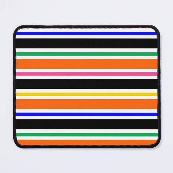 Item preview, Orange Black Colorful Stripes Pattern designed and sold by PatternTitan.
