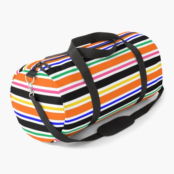 Item preview, Orange Black Colorful Stripes Pattern designed and sold by PatternTitan.