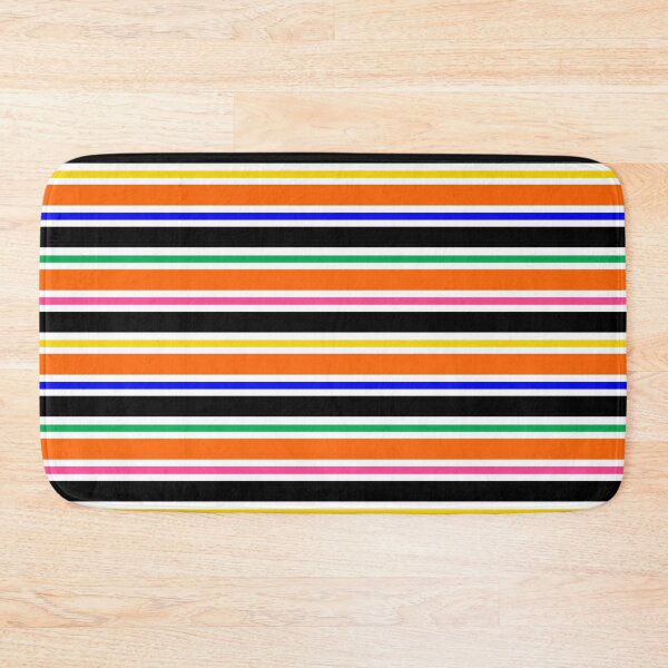 Item preview, Orange Black Colorful Stripes Pattern designed and sold by PatternTitan.