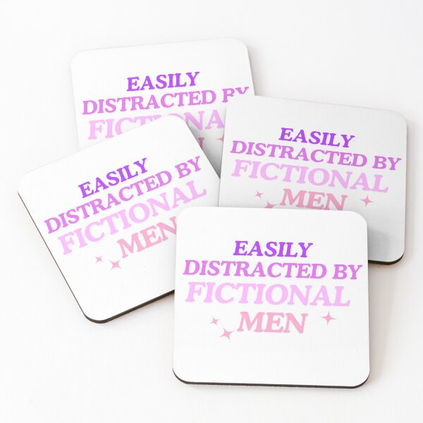 Item preview, Easily Distracted by Fictional Men Purple designed and sold by Bookish Lovers.