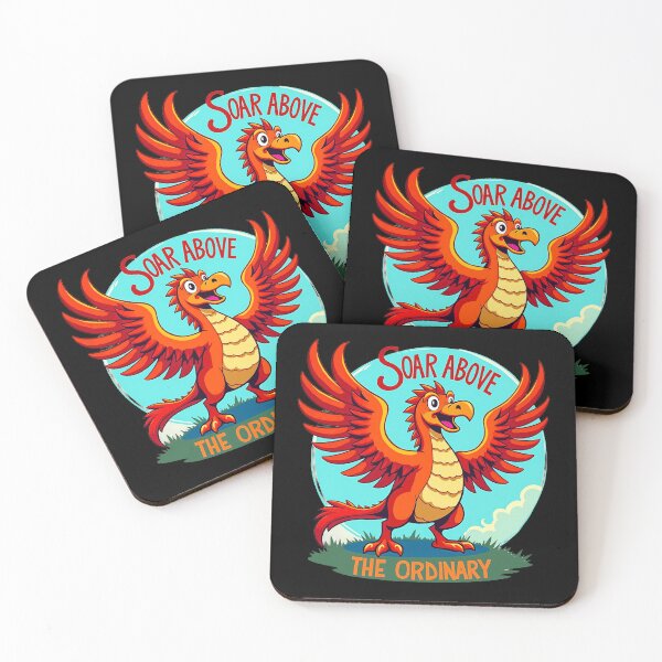 Item preview, Cartoon Phoenix with Motivational Text designed and sold by artwaves.