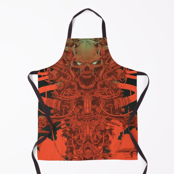 Item preview, Horrific Retro Futuristic Cyberpunk Skull Servo Servitor designed and sold by Nightarcade.