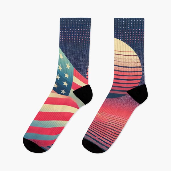 Item preview, Minimalist American Flag with 80s Twist designed and sold by Genady.