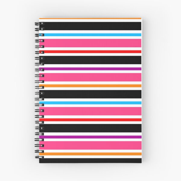 Item preview, Pink Black Colorful Stripes Pattern designed and sold by PatternTitan.