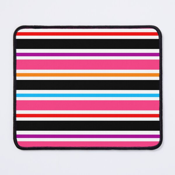 Item preview, Pink Black Colorful Stripes Pattern designed and sold by PatternTitan.