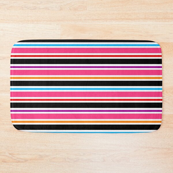 Item preview, Pink Black Colorful Stripes Pattern designed and sold by PatternTitan.