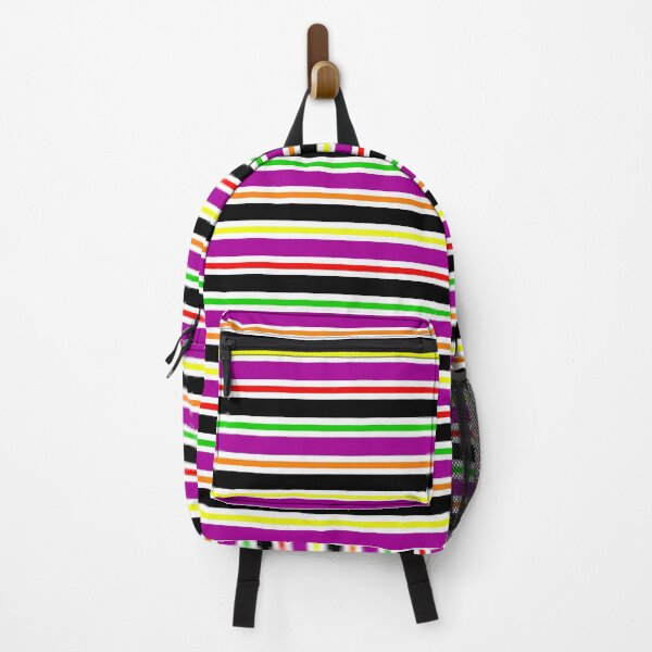 Item preview, Purple Black Colorful Stripes Pattern designed and sold by PatternTitan.