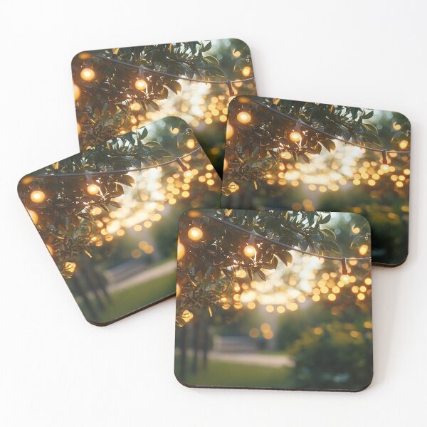 Item preview, Garden with String Lights Bokeh designed and sold by KootenayDesigns.