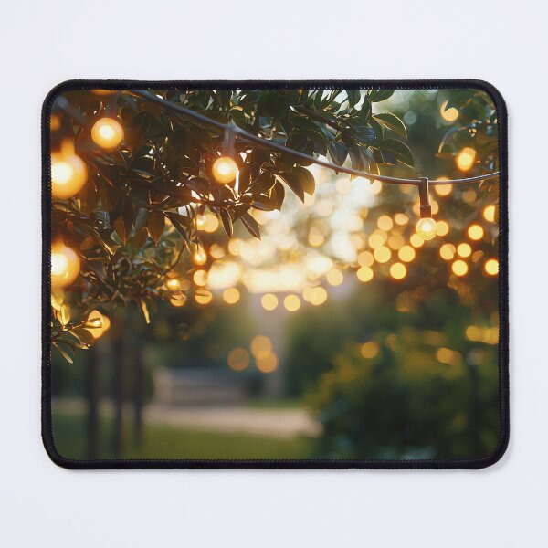Item preview, Garden with String Lights Bokeh designed and sold by KootenayDesigns.