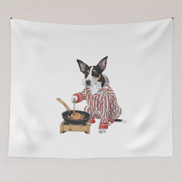 Item preview, Dog with a frying pan designed and sold by KukerLukii.