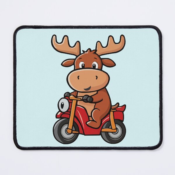 Item preview, Cute and funny moose riding on motorbike designed and sold by Koncept-Studio.