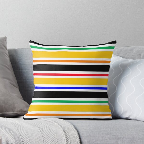 Item preview, Yellow Black Colorful Stripes Pattern designed and sold by PatternTitan.