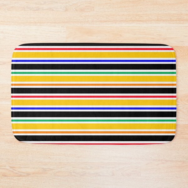 Item preview, Yellow Black Colorful Stripes Pattern designed and sold by PatternTitan.