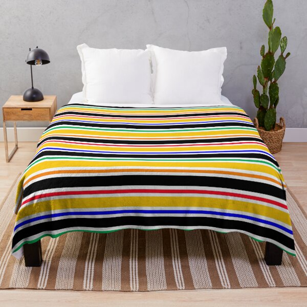 Item preview, Yellow Black Colorful Stripes Pattern designed and sold by PatternTitan.