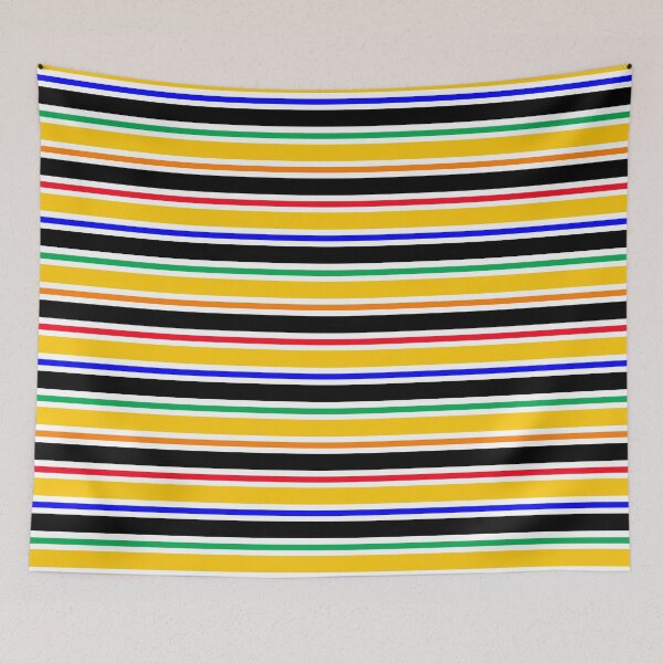 Item preview, Yellow Black Colorful Stripes Pattern designed and sold by PatternTitan.