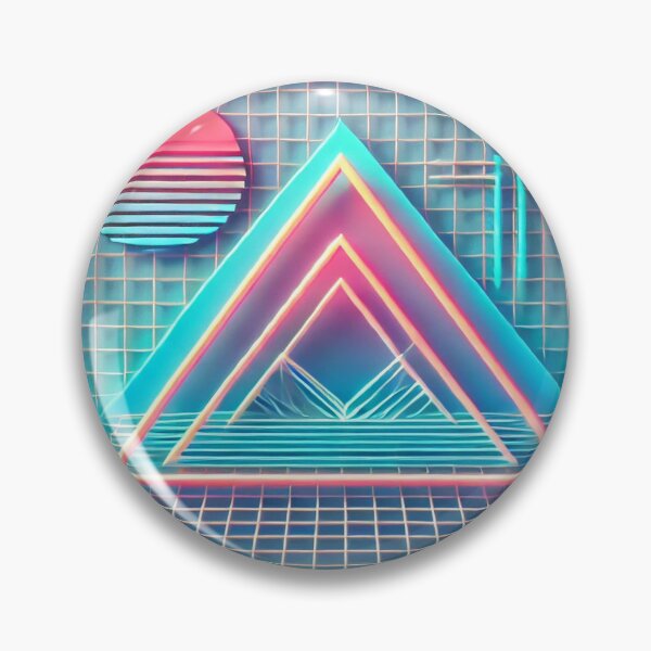 Artikelvorschau, Minimalistische Synthwave-Dreiecke und -Gitter entworfen und verkauft von Genady.