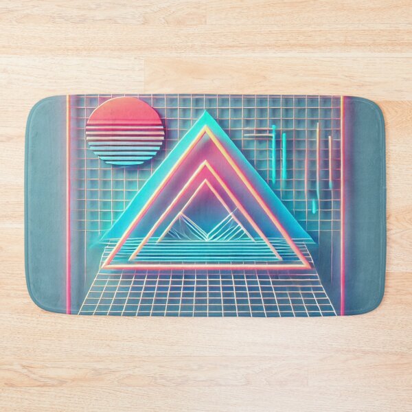 Item preview, Minimalist Synthwave Triangles and Grids designed and sold by Genady.