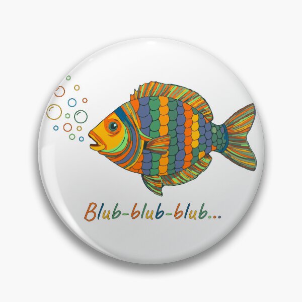 Artikelvorschau, Blub-blub-blub! Bunte Fische, Blasen und Text entworfen und verkauft von ZorianArt.