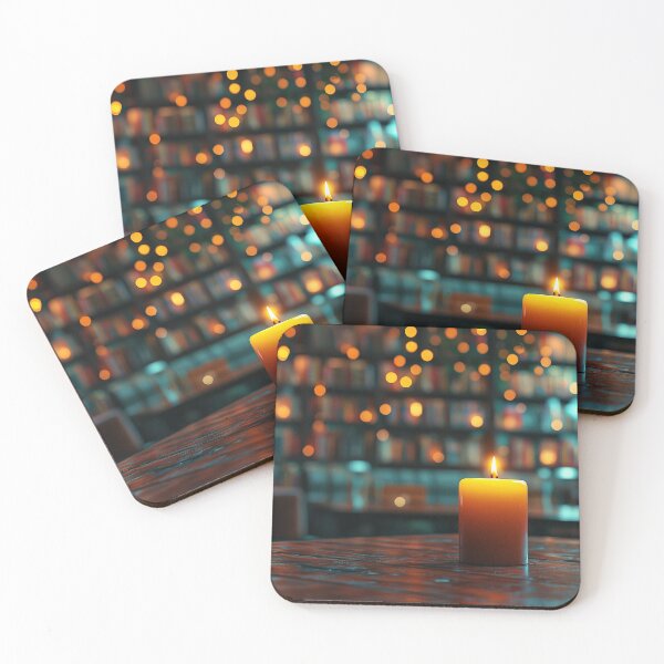Item preview, Library with Candlelight Bokeh designed and sold by KootenayDesigns.