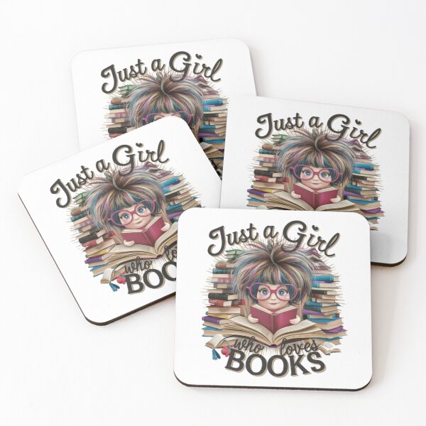 Item preview, Just a girl who loves books designed and sold by JustCrafted.