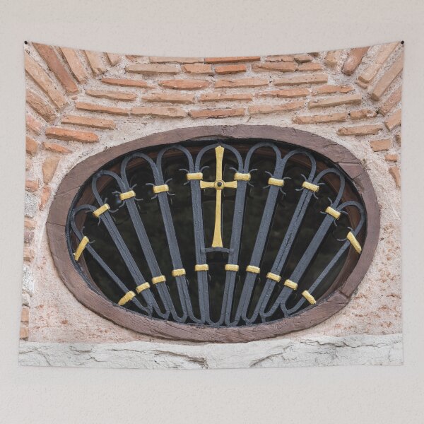 Item preview, Medieval Church Window with a Gold Cross designed and sold by Georgia Mizuleva.