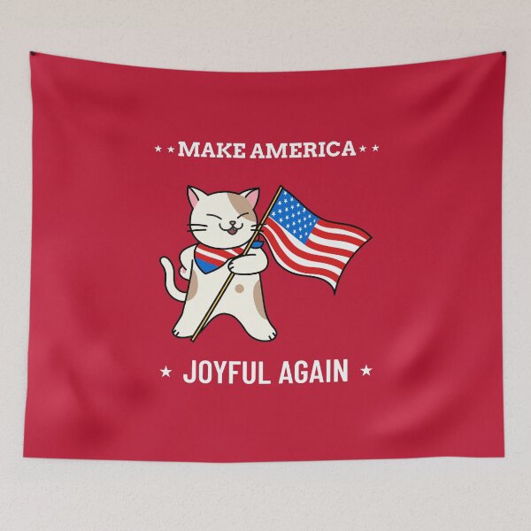 Item preview, Make America Joyful Again Pro Kamala Harris Cat designed and sold by sydney-syder.