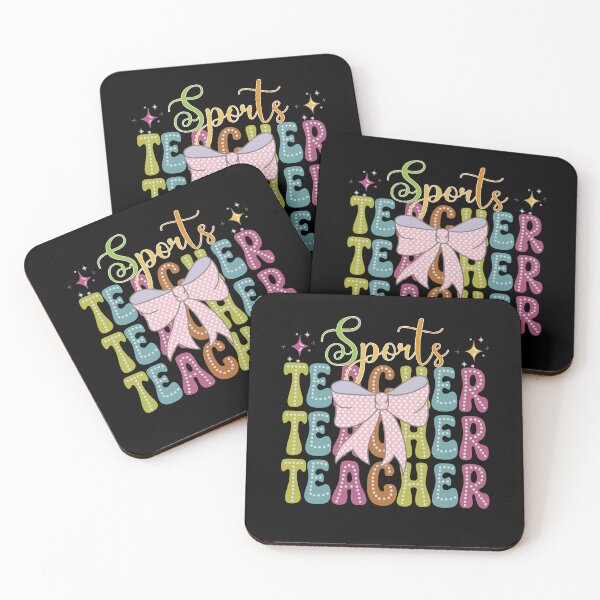 Item preview, Sports Teacher, Teacher Coquette Bow Colorful Sports Teacher Design designed and sold by Raise2Shine.