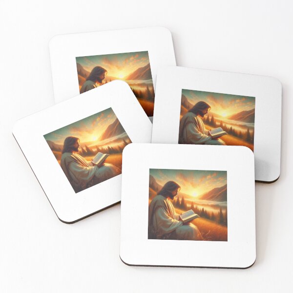 Item preview, Jesus Christ Reading the Bible In Sunrise designed and sold by boomfire153.