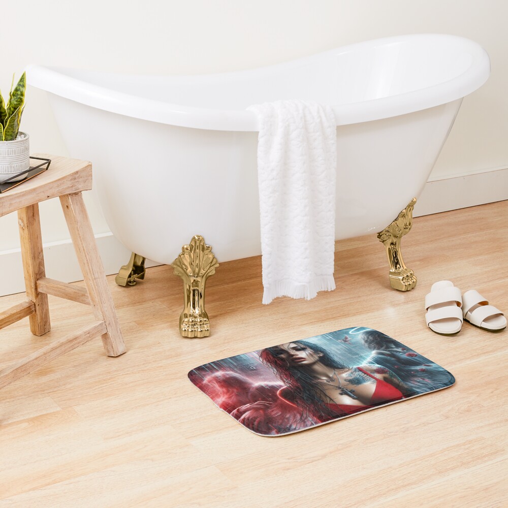 Vista previa del artículo con la obra «Alfombra de baño», diseñado y vendido por RellimsRealm.