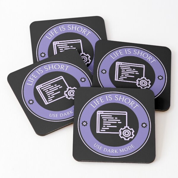 Item preview, Life is Short, Use Dark Mode - Purple designed and sold by Circle-Cats.