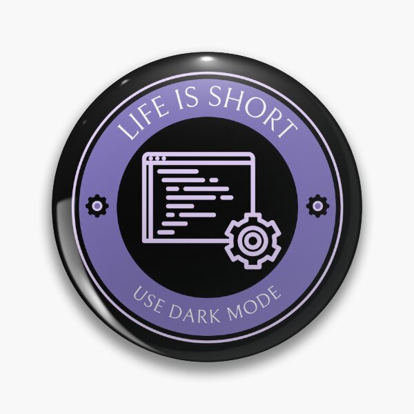 Item preview, Life is Short, Use Dark Mode - Purple designed and sold by Circle-Cats.