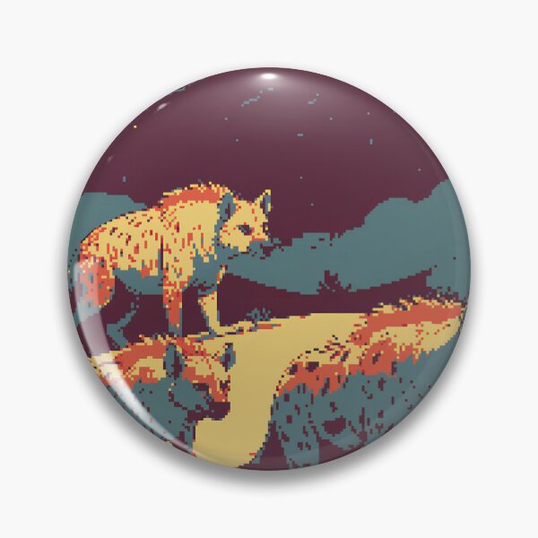 Item preview, Hiena Pixel, vida salvaje designed and sold by NaturePixel.