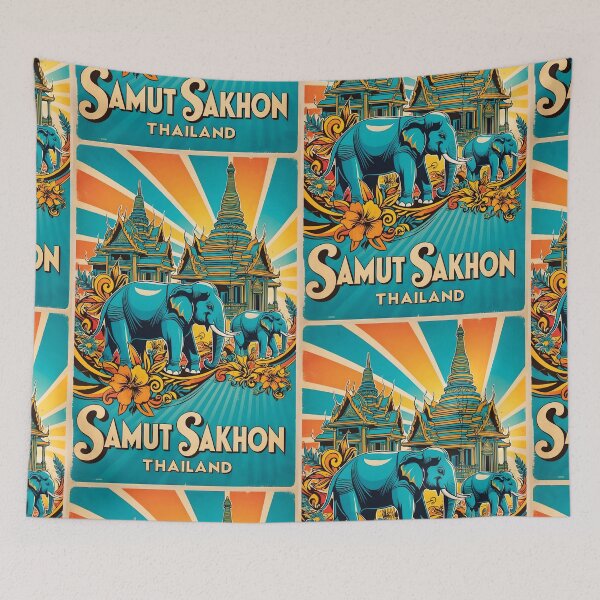 Item preview, Samut Sakhon Thani Thailand Vintage Travel Tourism designed and sold by TravelersGems.