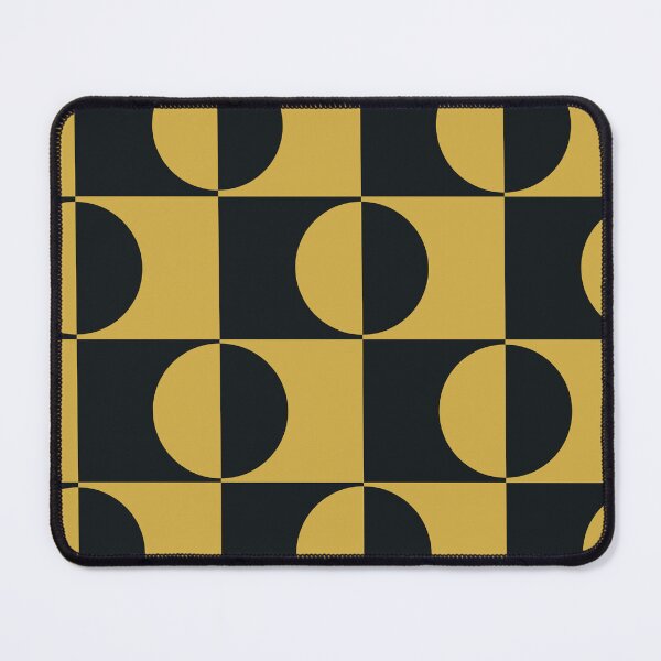 Item preview, Art Deco  Golden and Black Half Circles on squares  designed and sold by Yasminepatterns .