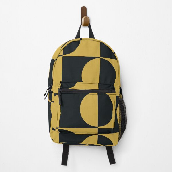 Item preview, Art Deco Golden and Black Half Circles on squares designed and sold by Yasminepatterns .