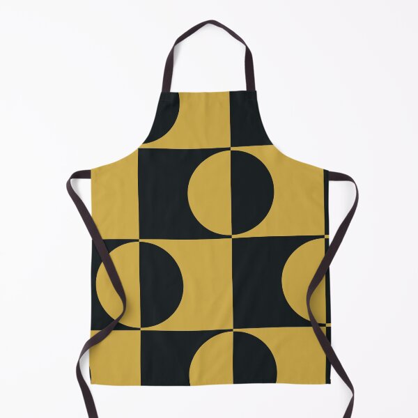 Item preview, Art Deco  Golden and Black Half Circles on squares  designed and sold by Yasminepatterns .