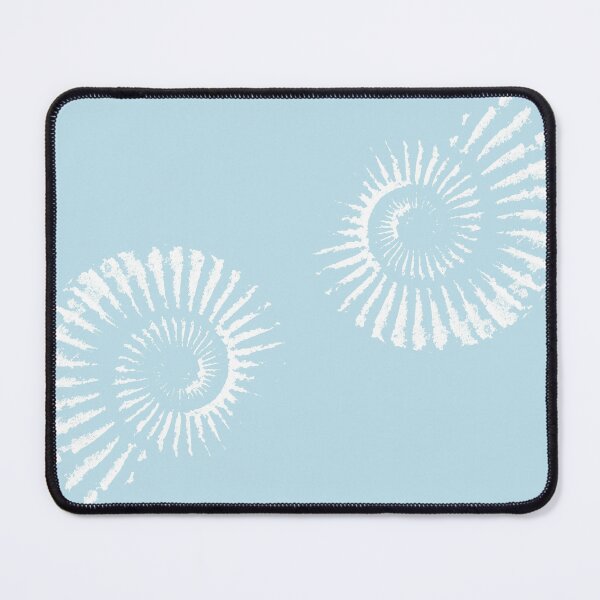 Item preview, Ammonites white on pastel blue designed and sold by LisaLeQuelenec.