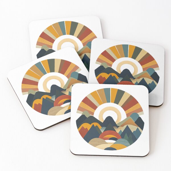 Item preview, Geometric Sunlit Peaks designed and sold by Haruslaku.