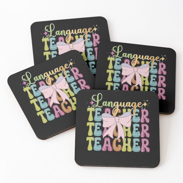 Item preview, Language Teacher, Teacher Coquette Bow Colorful Language Teacher Design designed and sold by Raise2Shine.