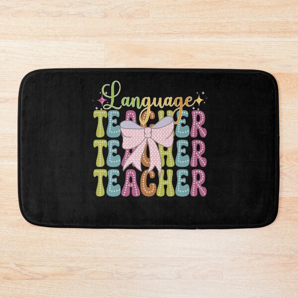 Item preview, Language Teacher, Teacher Coquette Bow Colorful Language Teacher Design designed and sold by Raise2Shine.