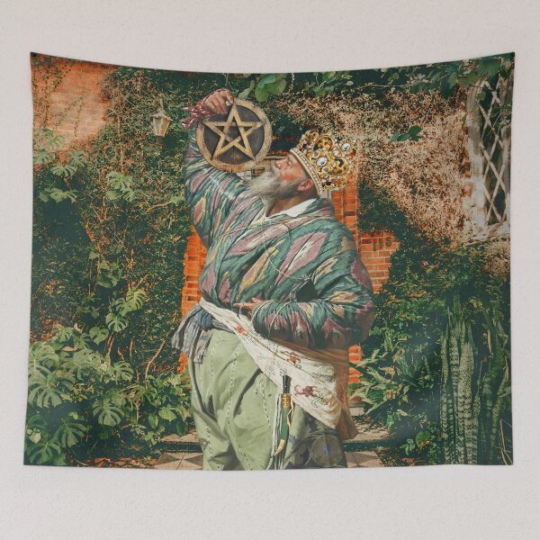 Item preview, Tarot King Pentacles Financial Success Garden Vintage designed and sold by SoulscapeStudio.