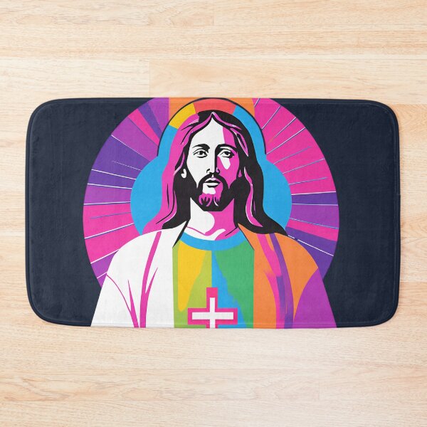 Item preview, Heavenly Cool Jesus with Retro Sunglasses Pop Art T-Shirt designed and sold by pixelandcrafted.