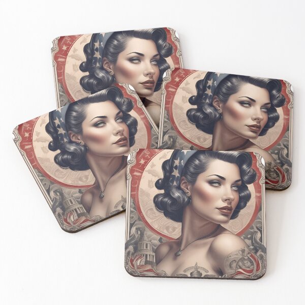 Item preview, Patriotic Pinup Girl  designed and sold by MatrixTattoo.