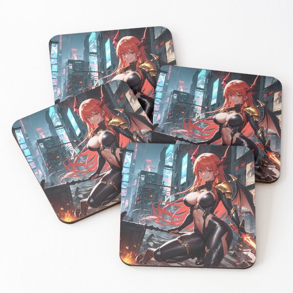 Item preview, Anime girl heroine in city at night art designed and sold by TheArtistOf2022.