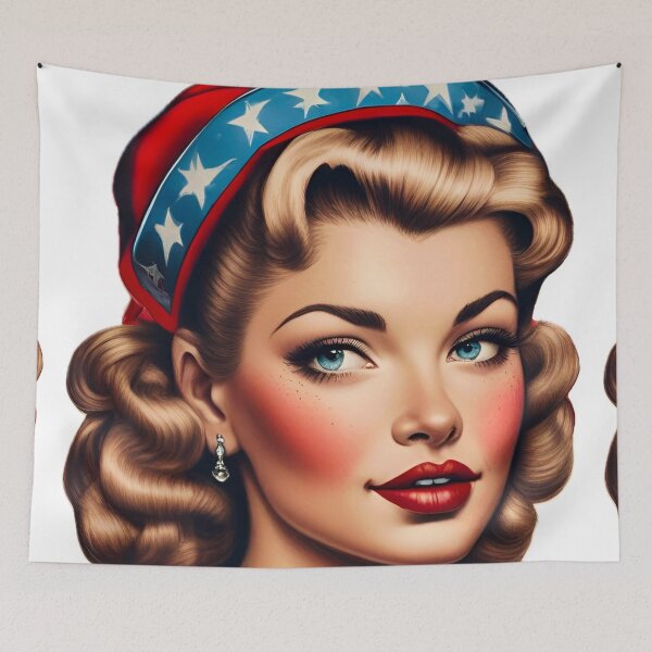 Item preview, Patriotic Pinup  designed and sold by MatrixTattoo.
