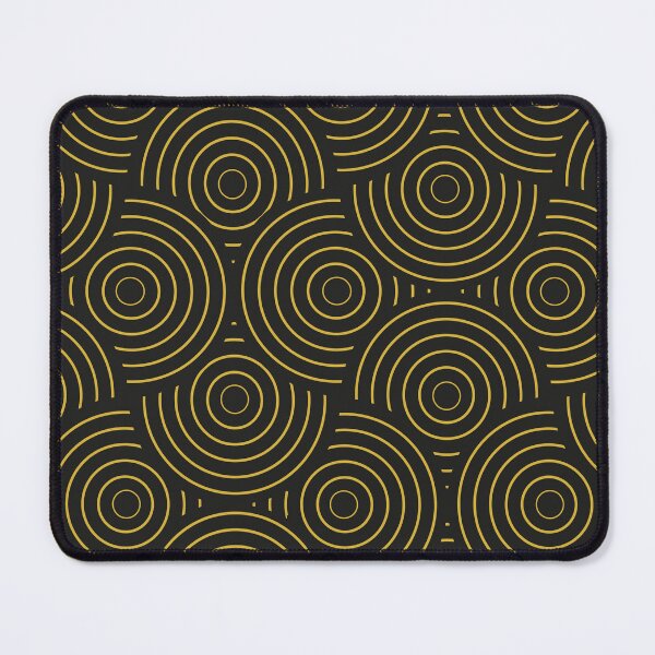 Item preview, Art deco Abstract Overlapping Circles Lines in Black and Gold  designed and sold by Yasminepatterns .