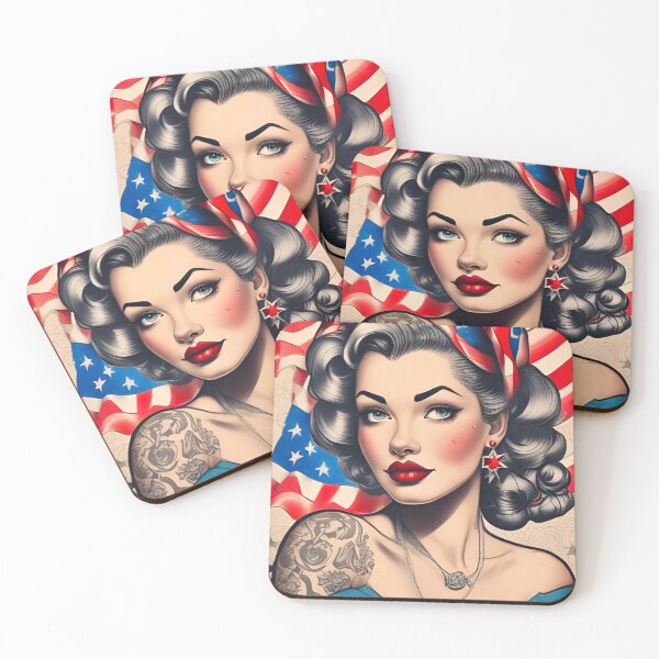 Item preview, Patriotic Pinup designed and sold by MatrixTattoo.