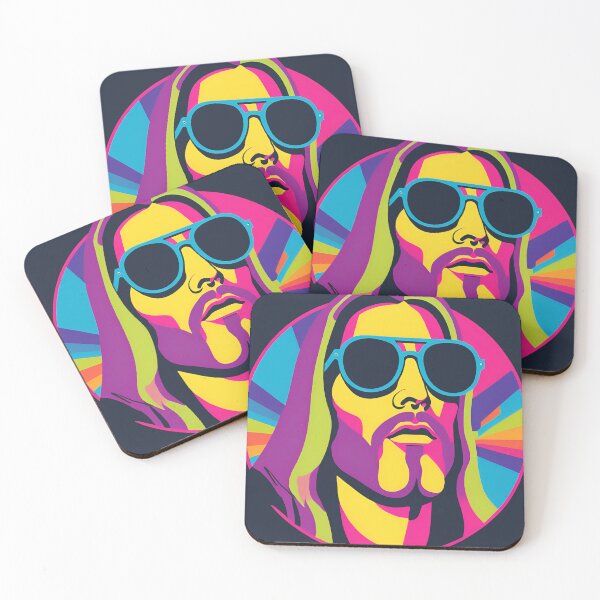 Item preview, Heavenly Cool Jesus with Retro Sunglasses Pop Art T-Shirt designed and sold by pixelandcrafted.