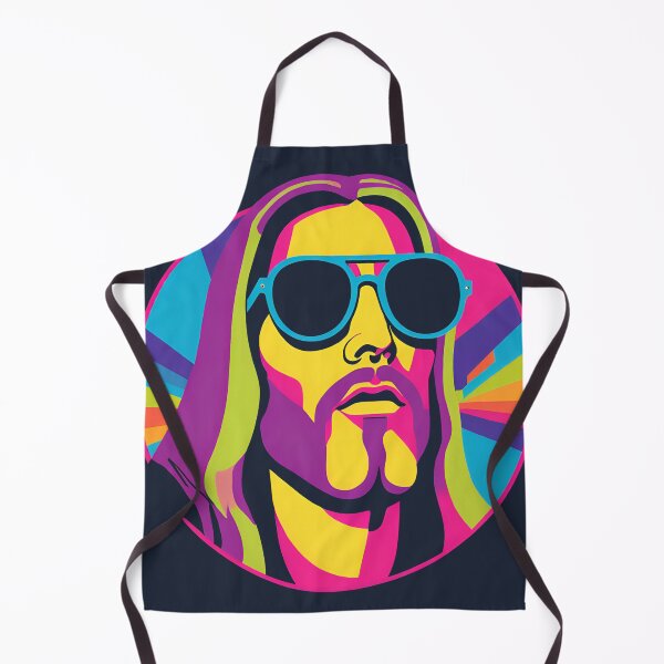 Item preview, Heavenly Cool Jesus with Retro Sunglasses Pop Art T-Shirt designed and sold by pixelandcrafted.